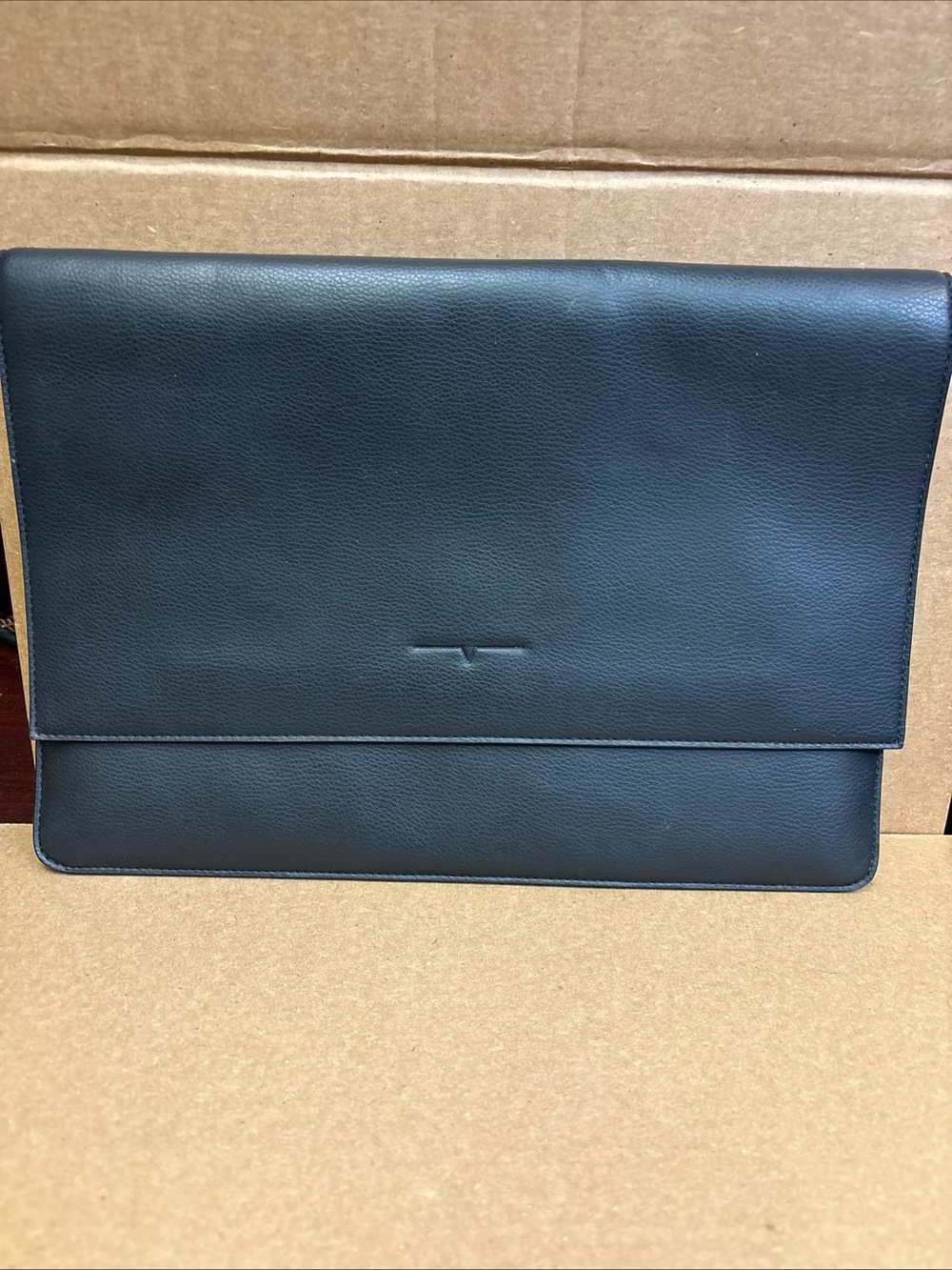 Von Holzhausen Macbook 13" Sleeve Vegan Leather Laptop Case Black 10" X 13.5"